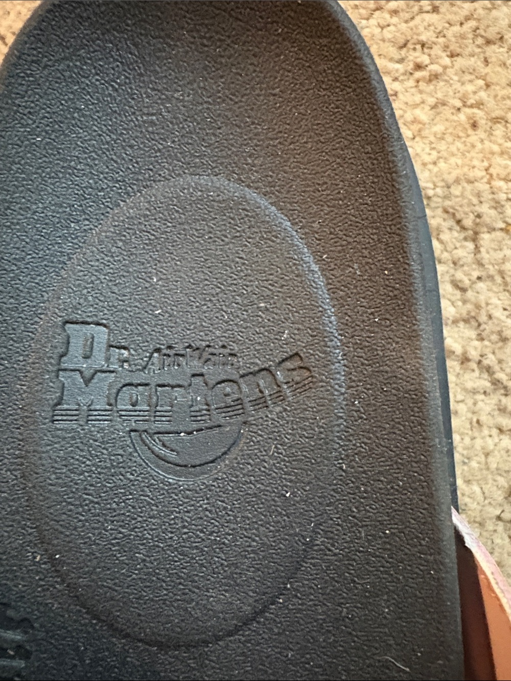 Dr. Martens Women’s Triple-Strap Pink Slide Sandals with Yellow Stitching - Picture 2 of 4